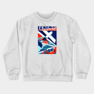 1931 French International Air Show Crewneck Sweatshirt